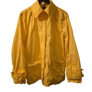 Chico's Size 3, US 16 XL Neon Jacket Yellow Lightweight Bright Sunshine Cheerful